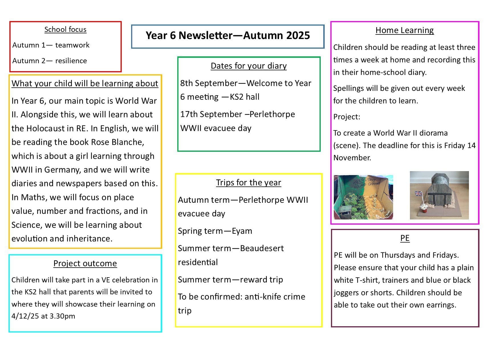 Newsletter Year 6 Autumn