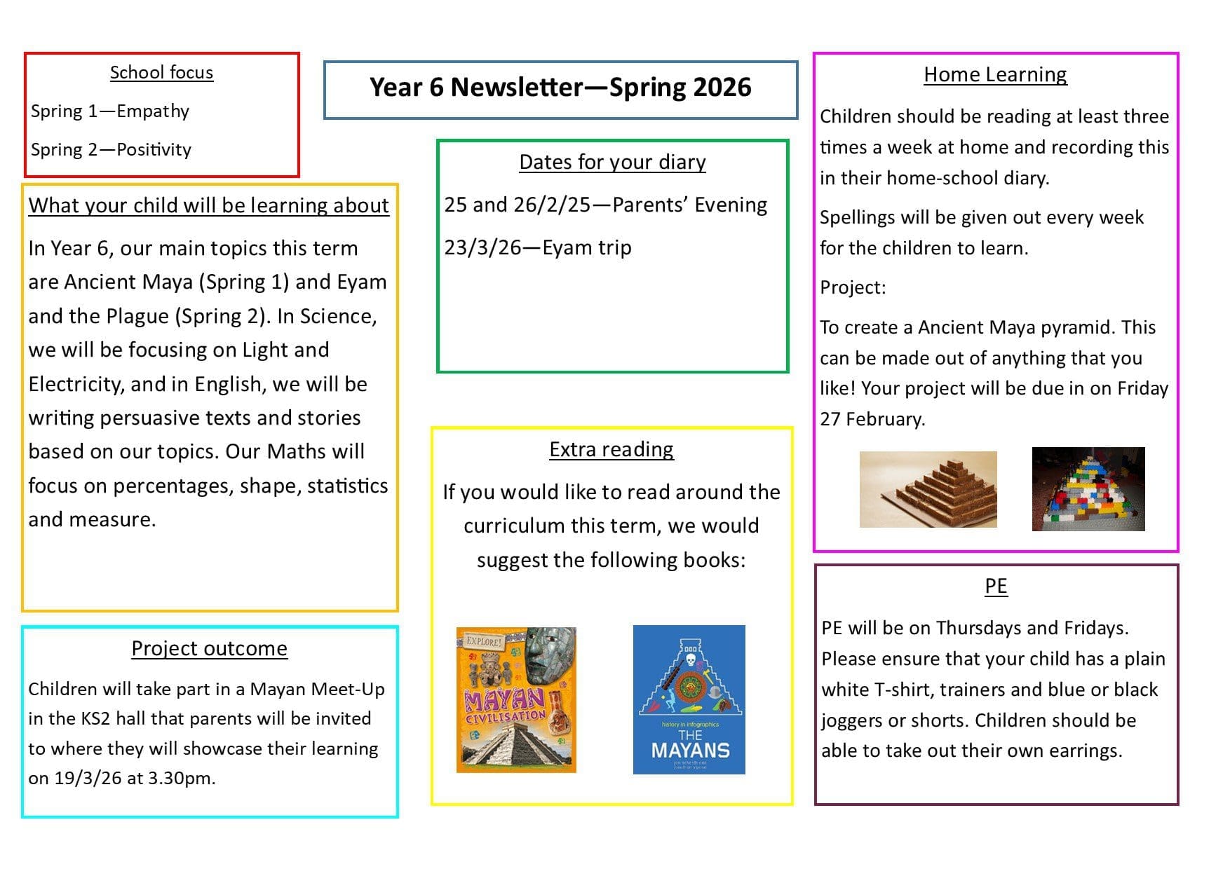 Newsletter Year 6 Spring