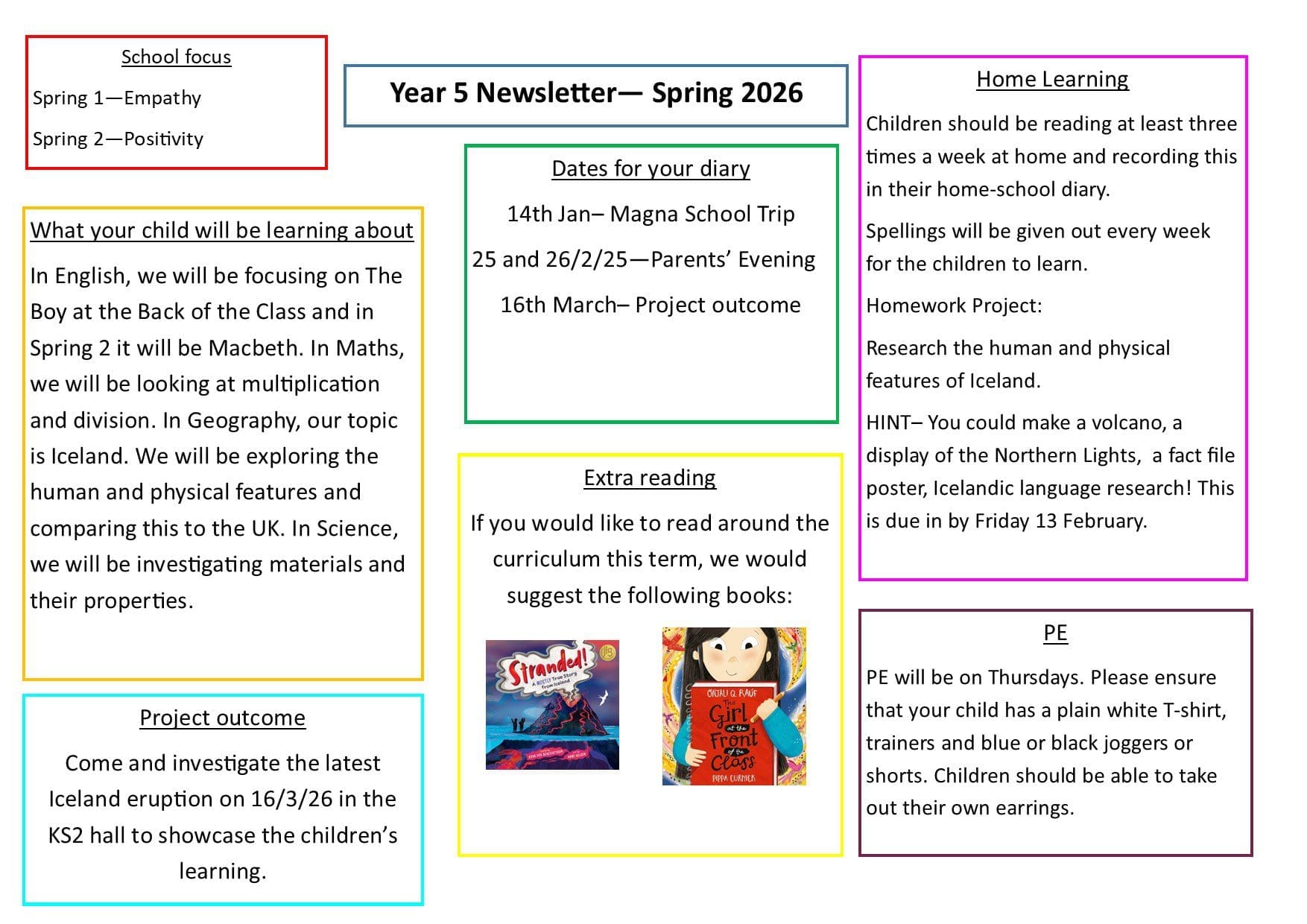 Newsletter Yr 5 2026